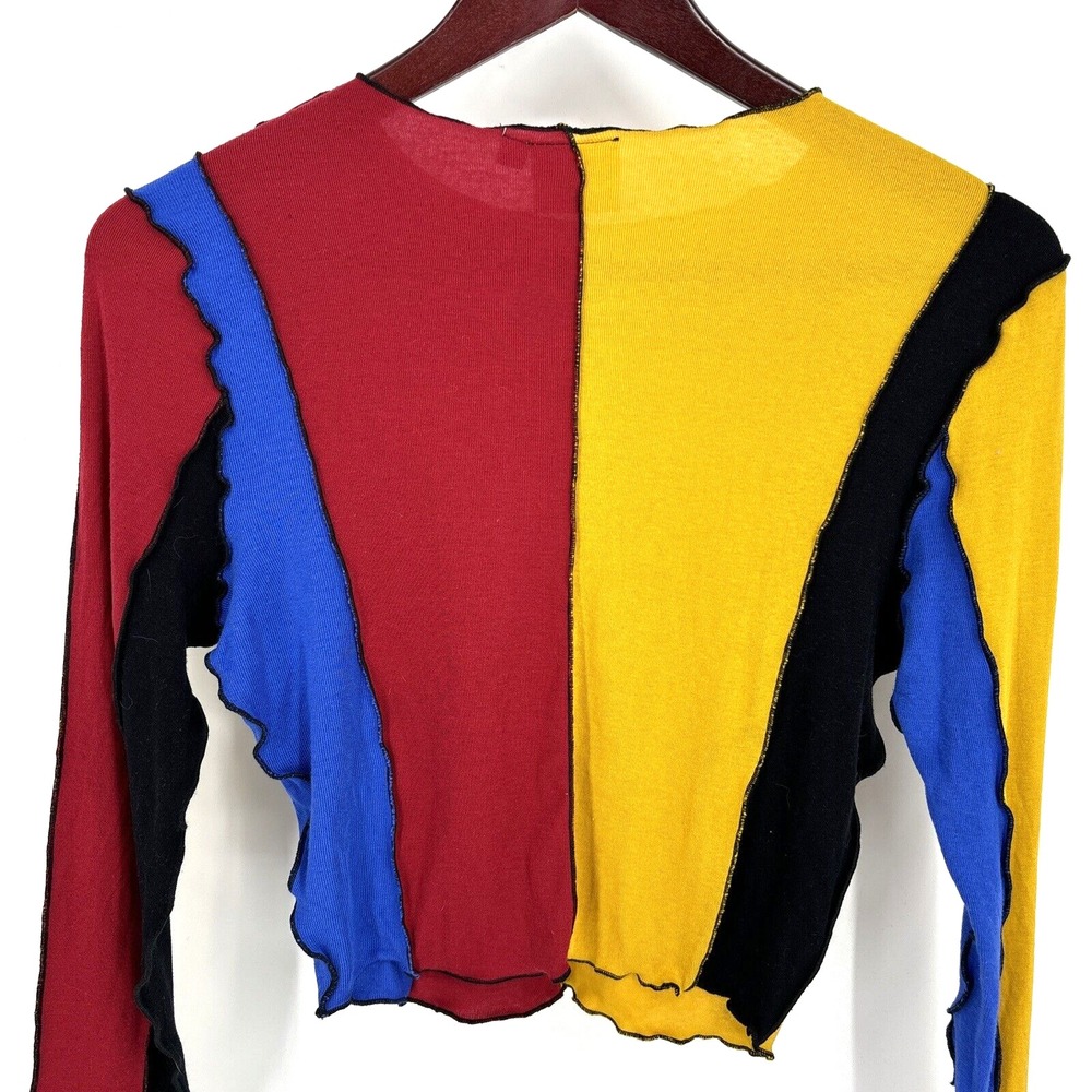 Samii Ryan Disney Mickey Mouse Colorblock Long Sleeve Top Sz Small Park Rare HTF - Picture 9 of 9